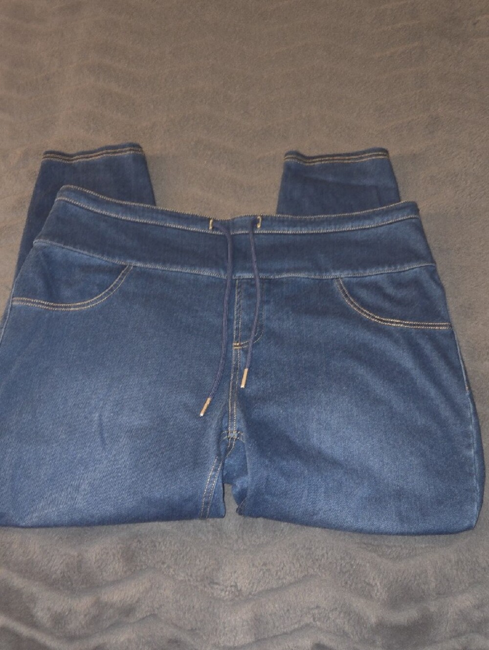 HALARA Dark Blue Pull-On Jeggings with Drawstring - Picture 5 of 12